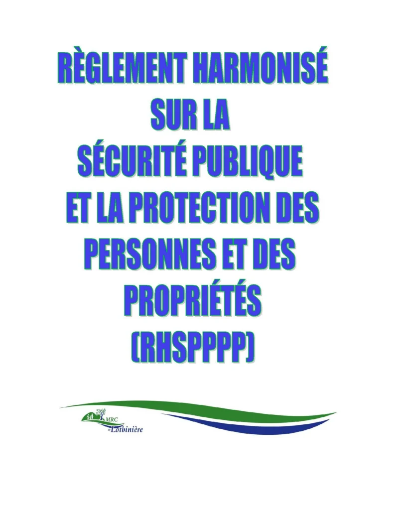 Adoption du règlement harmonisé (RHSPPPP)