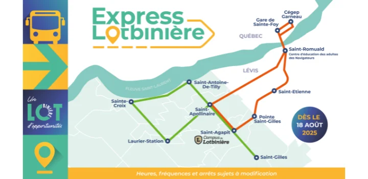 Des parcours bonifiés pour mieux desservir la région de Lotbinière : une nouvelle ère pour le transport collectif grâce à un partenariat majeur