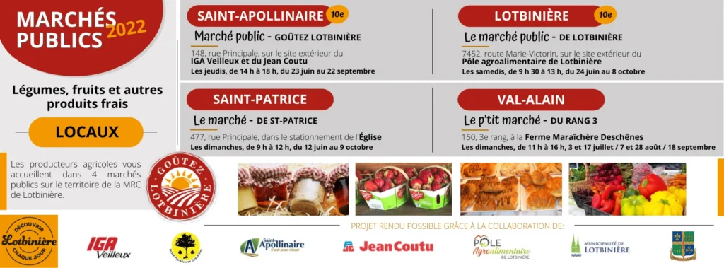 Enfin, on se retrouve…  Ouverture des marchés publics en Lotbinière!