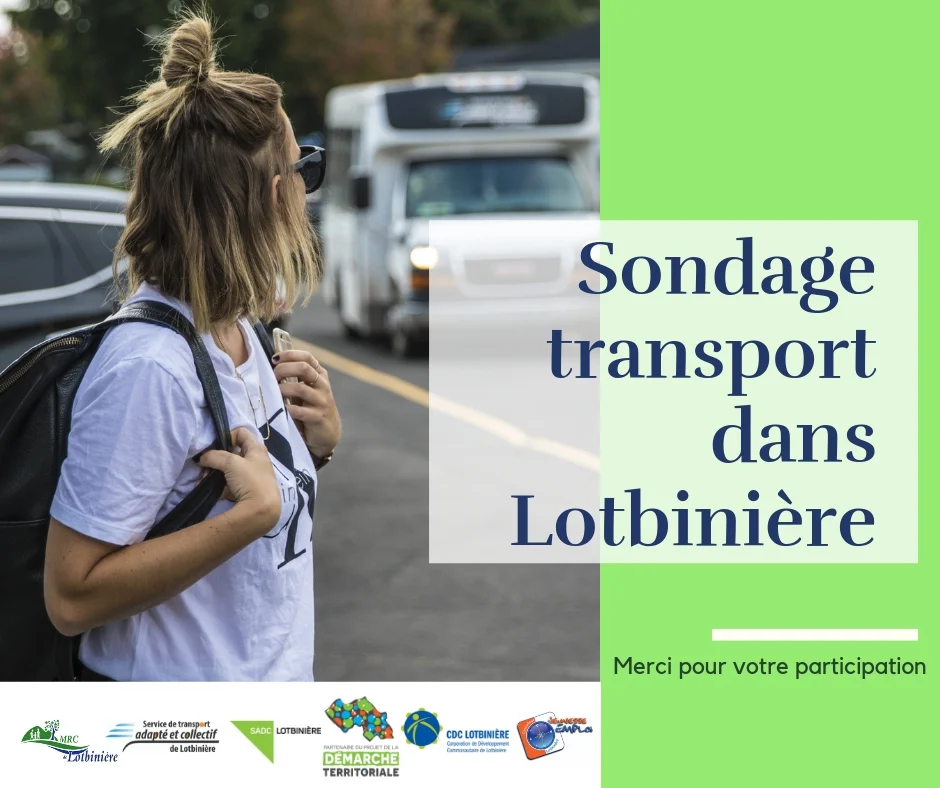 Résultats du sondage sur le transport dans Lotbinière