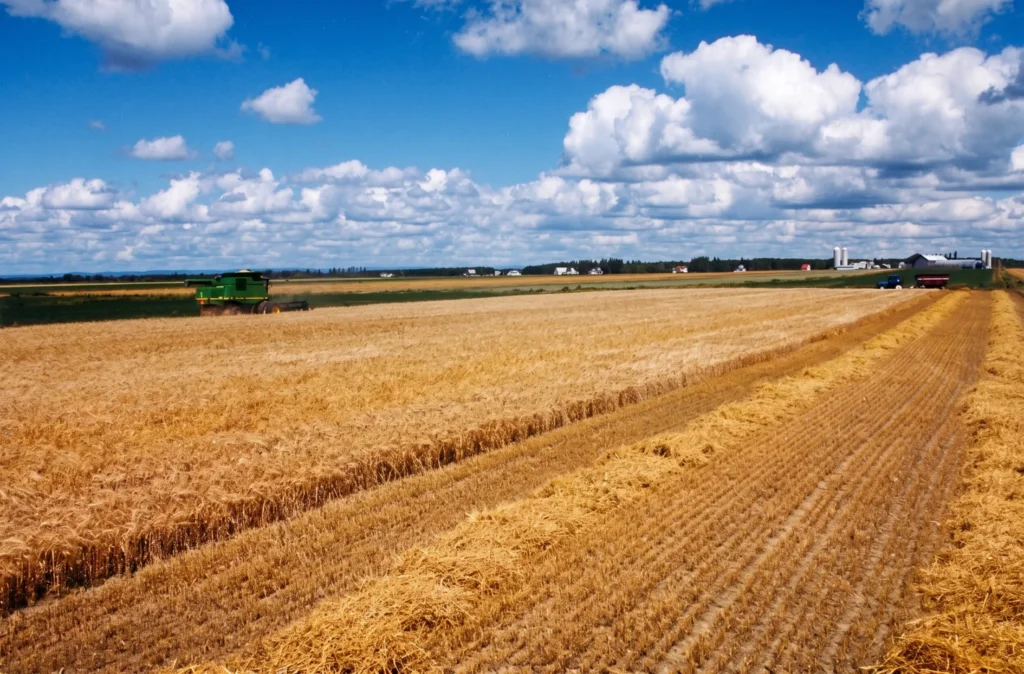 Champ agricole à Sainte-Croix dans la plaine de Lotbinière