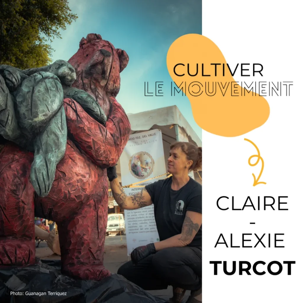 Portrait de l'artiste Claire-Alexie Turcot, Cultiver le mouvement